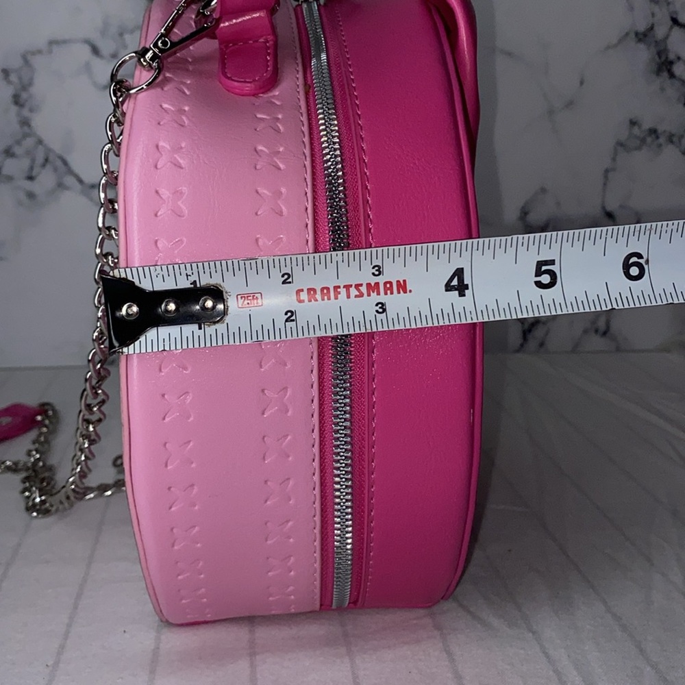 Monster High Draculaura Bow Crossbody Bag Pink Round Crossbody Bag Chain Strap - Picture 12 of 13